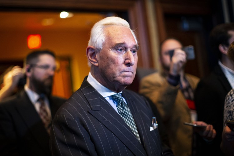 Roger Stone, a confidant of President Trump, was indicted on several counts Friday, including lying to Congress. 