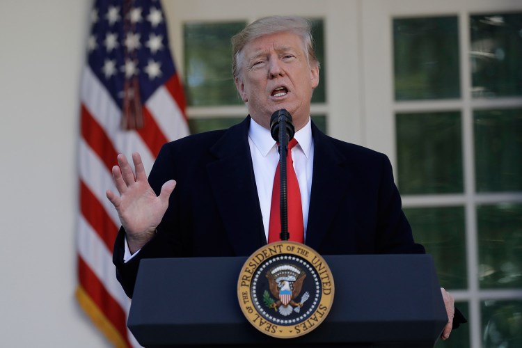 President Trump, speaking in the Rose Garden of the White House on Friday, announces a deal to reopen the government for three weeks while negotiations are held on border security. 