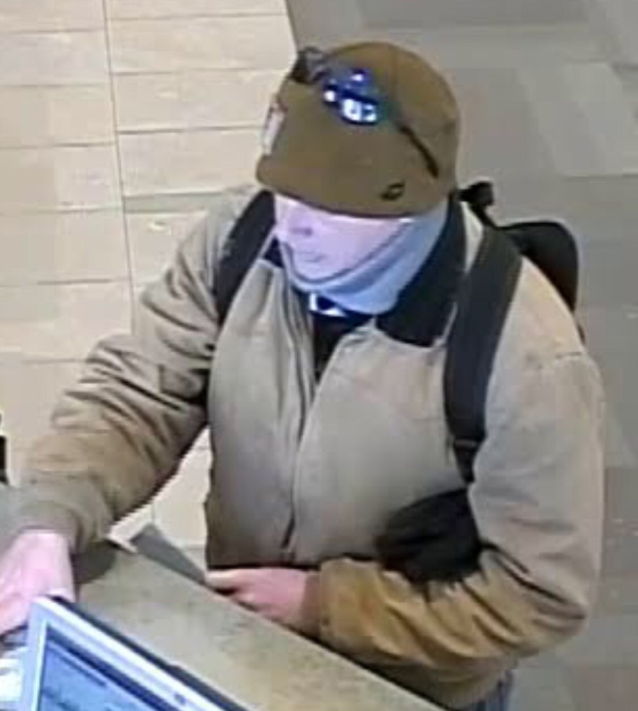 Police released a screen grab of a suspected bank robber who robbed the Bank of America at One City Center in Portland on Thursday, Jan. 3, 2019.