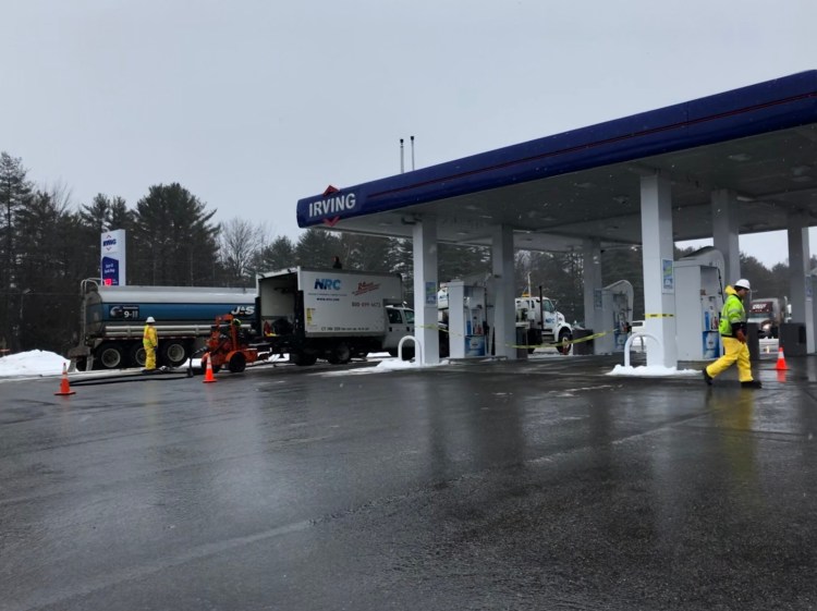 The fuel pumps at the Exit 43 Quik Stop in Richmond remain closed Friday while fuel is pumped from its underground tanks. 