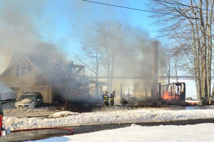 Fire destroyed a home off Poppy Lane in Sidney on Tuesday morning.