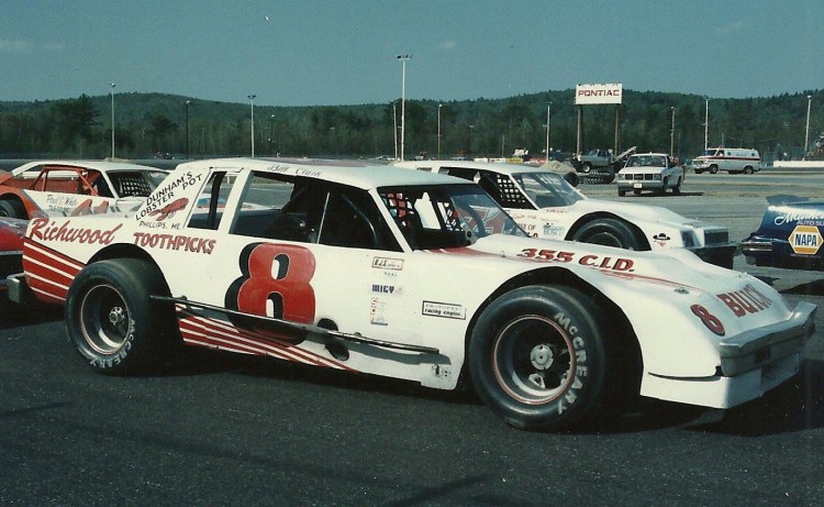 Farmington's Billy Clark lines up for a race in the 1980s at Oxford Plains Speedway, a track where he won 21 times during a Hall of Fame career.