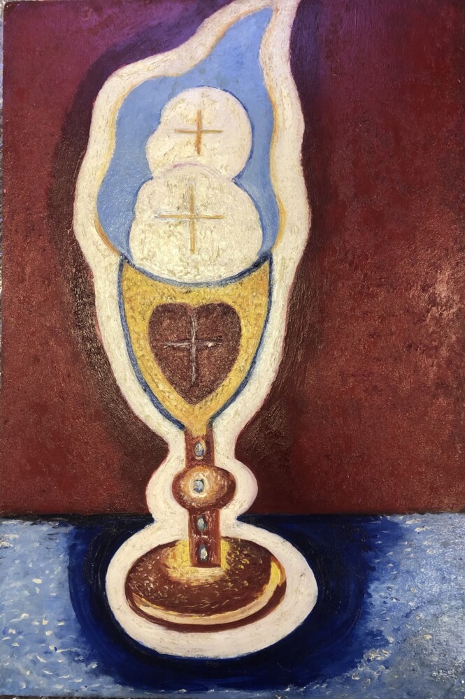"Friend Against the Wind," a recently rediscovered 1936 painting by Marsden Hartley.