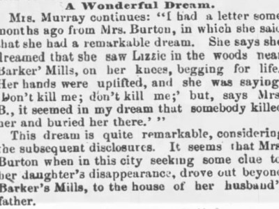 Chapter 5: Lizzie’s mother has a strange dream