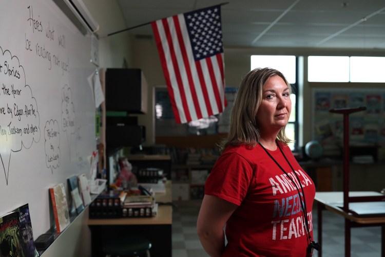 The May 24 massacre in Uvalde, Texas, brought Gorham Middle School teacher Amanda Cooper to tears. “I shouldn’t have to come in here every single day and think about, ‘What do I do if?’ ” she said. “That’s not what I signed up for.” 