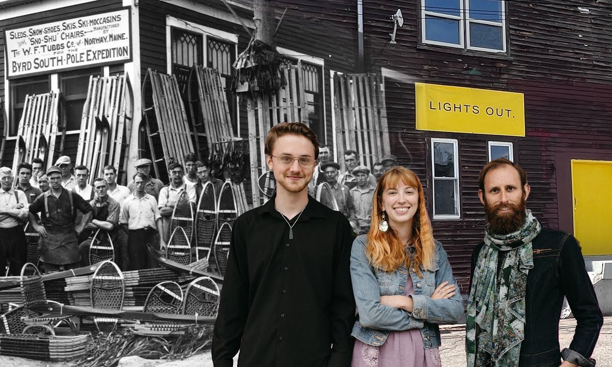 Co-founders of the new avant-garde, nonprofit Lights Out Gallery of Norway, plan to speak about their mission of connecting Maine artists and their circles to a broader community at 7 p.m. Thursday, Sept. 19, at the Charlotte Hobbs Library, 227 Main St. From left are Reed McLean, Karl Woods and Daniel Sipe.