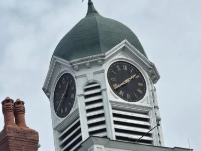 Farmington courthouse bell tower closed for waste cleanup