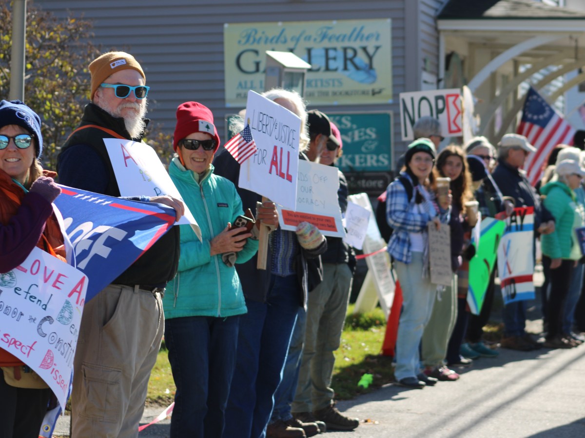 Dozens protest ‘No Kings’ in Rangeley