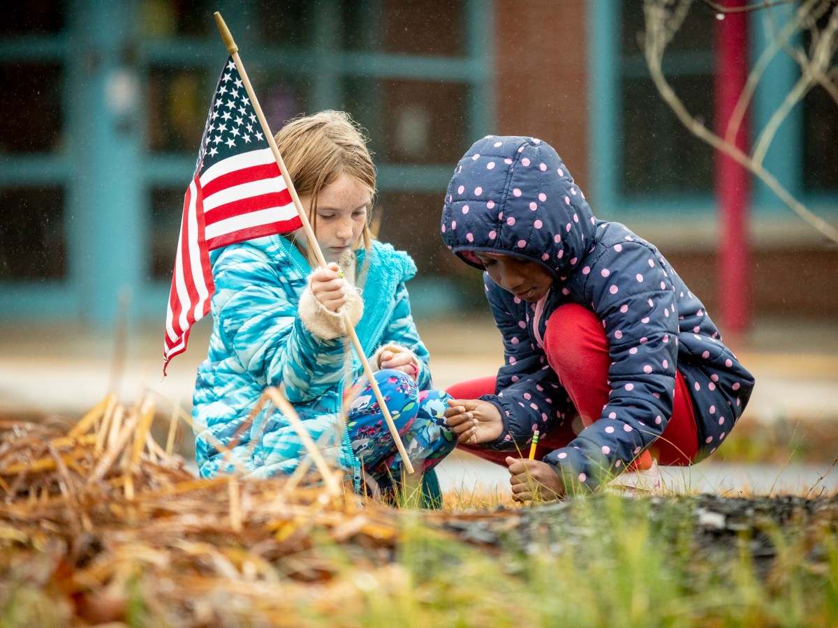 Bethel elementary students honor veterans with ‘Field of Flags’