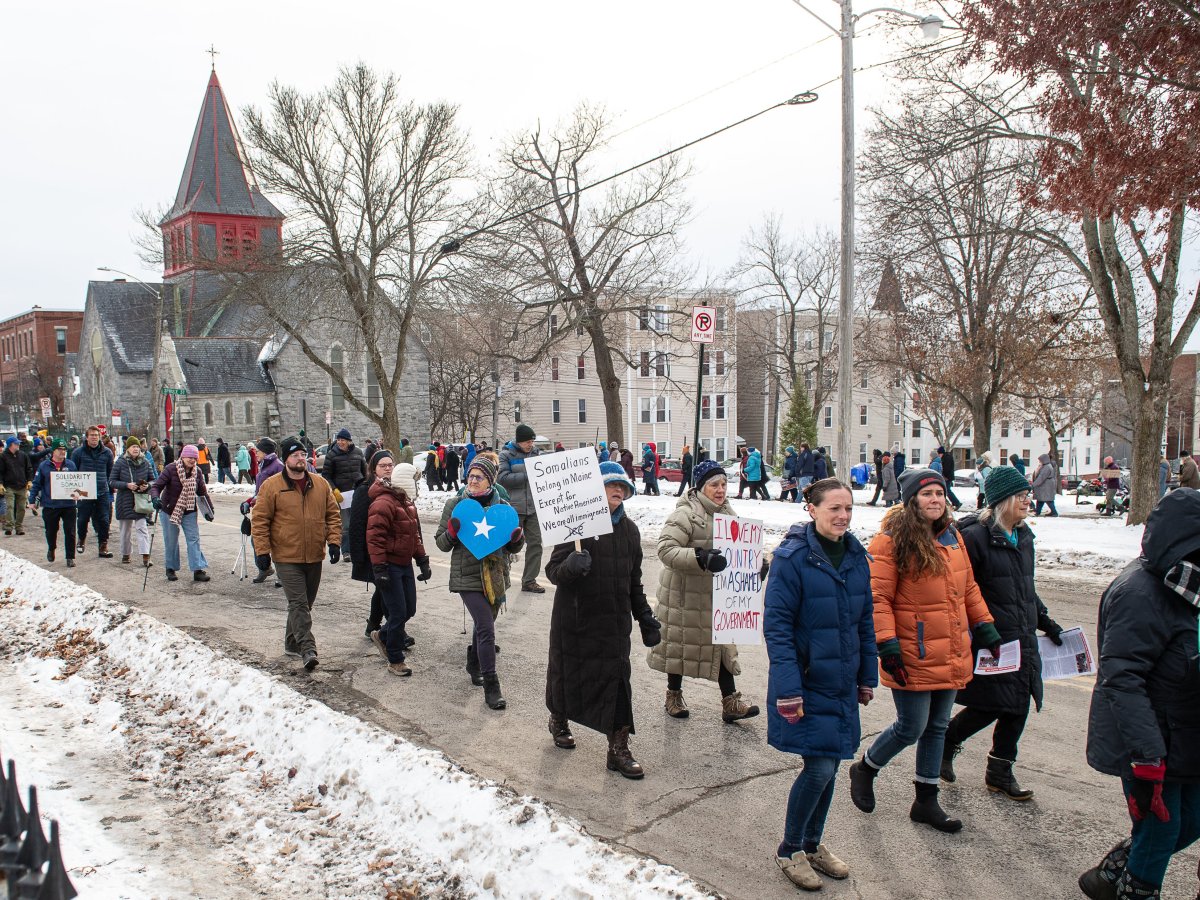 Hundreds gather in Lewiston to support Somali Mainers 